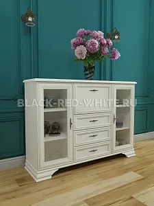 Комод-бар Кентаки KOM2W3S1B белый фото 3