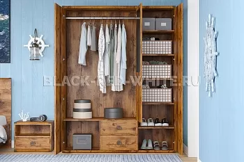Шкаф Индиана JSZF3D2S дуб саттер фото 4