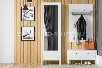Шкаф Ева (Хельга) SZF1W1S/60 белый фото 2