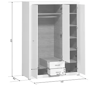 Шкаф Мальта SZF3D2S фото 2