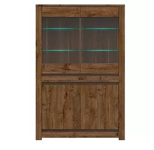Шкаф с витриной Када REG2W2D с подсветкой