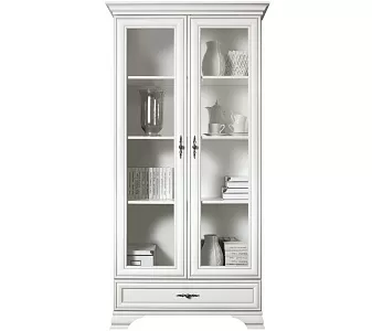 Шкаф с витриной Кентаки REG2W1S белый
