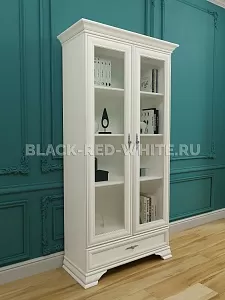 Шкаф с витриной Кентаки REG2W1S белый фото 3