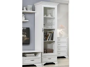 Витринный образец - Шкаф-витрина Кентаки REG1W1S белый фото 4